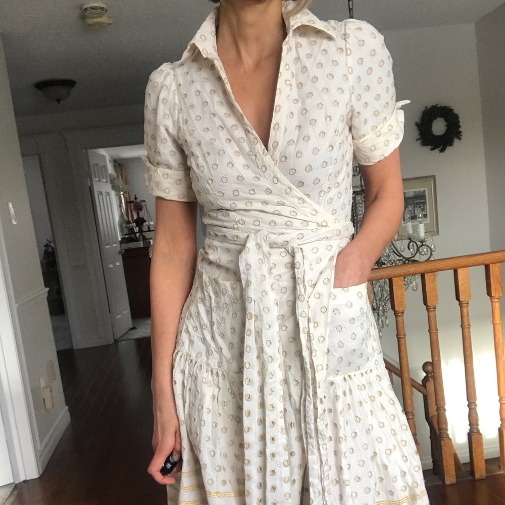 Diane von Furstenburg  Bellette Eyelet Wrap Dress